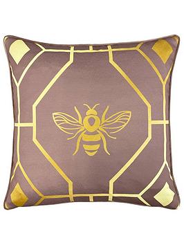 Product photograph of Furn Bee Deco Blush Feather Filled Cushion from very.co.uk