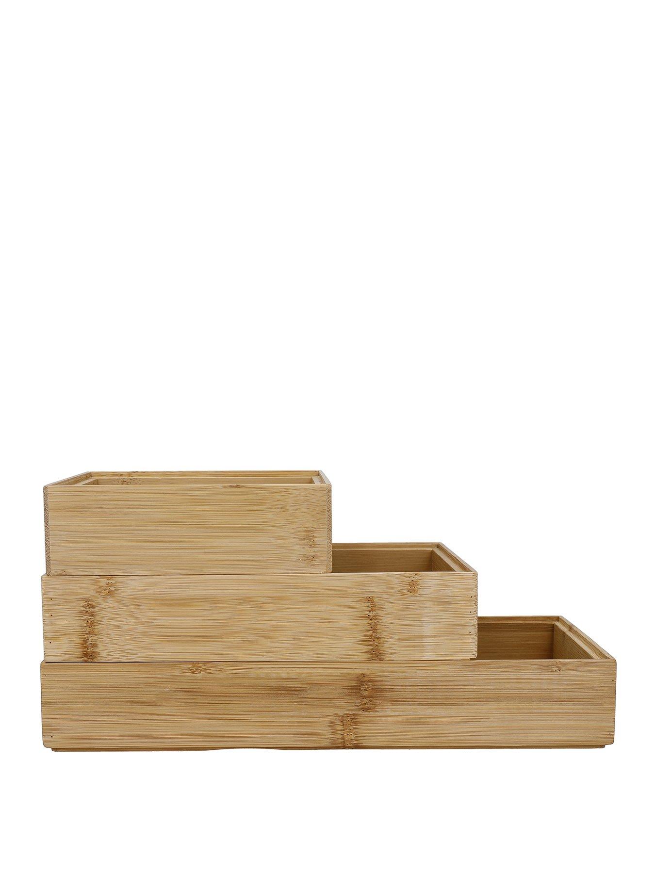 Product photograph of Copco Bamboo Home Organisers Set 3 Pieces from very.co.uk