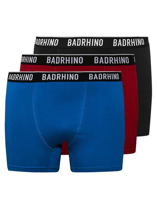 front image of badrhino-bre-3-pack-trunks-multi