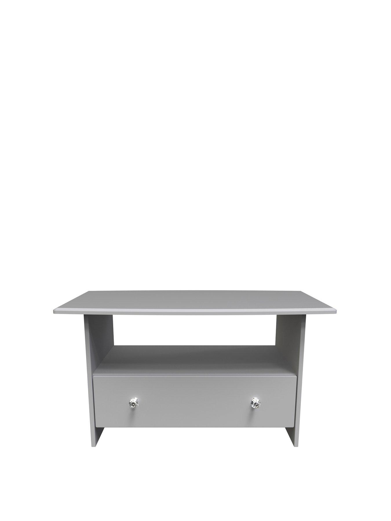 Product photograph of Swift Verve Ready Assembled 1 Drawer Coffee Table - Grey from very.co.uk