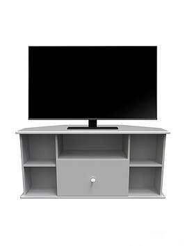 Product photograph of Swift Verve Ready Assembled Corner Tv Media Unit - Fits Up To 48 Inch Tv - Grey from very.co.uk