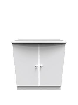Product photograph of Swift Verve Ready Assembled 2 Door Cabinet - White from very.co.uk