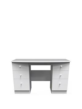 Product photograph of Swift Verve Ready Assembled 6 Drawer Desk - White from very.co.uk