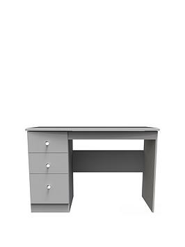 Product photograph of Swift Verve Ready Assembled 3 Drawer Desk - Grey from very.co.uk