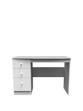 Product photograph of Swift Verve Ready Assembled 3 Drawer Desk - White from very.co.uk