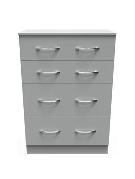 Product photograph of Swift Elton Ready Assembled 4 Drawer Deep Chest from very.co.uk
