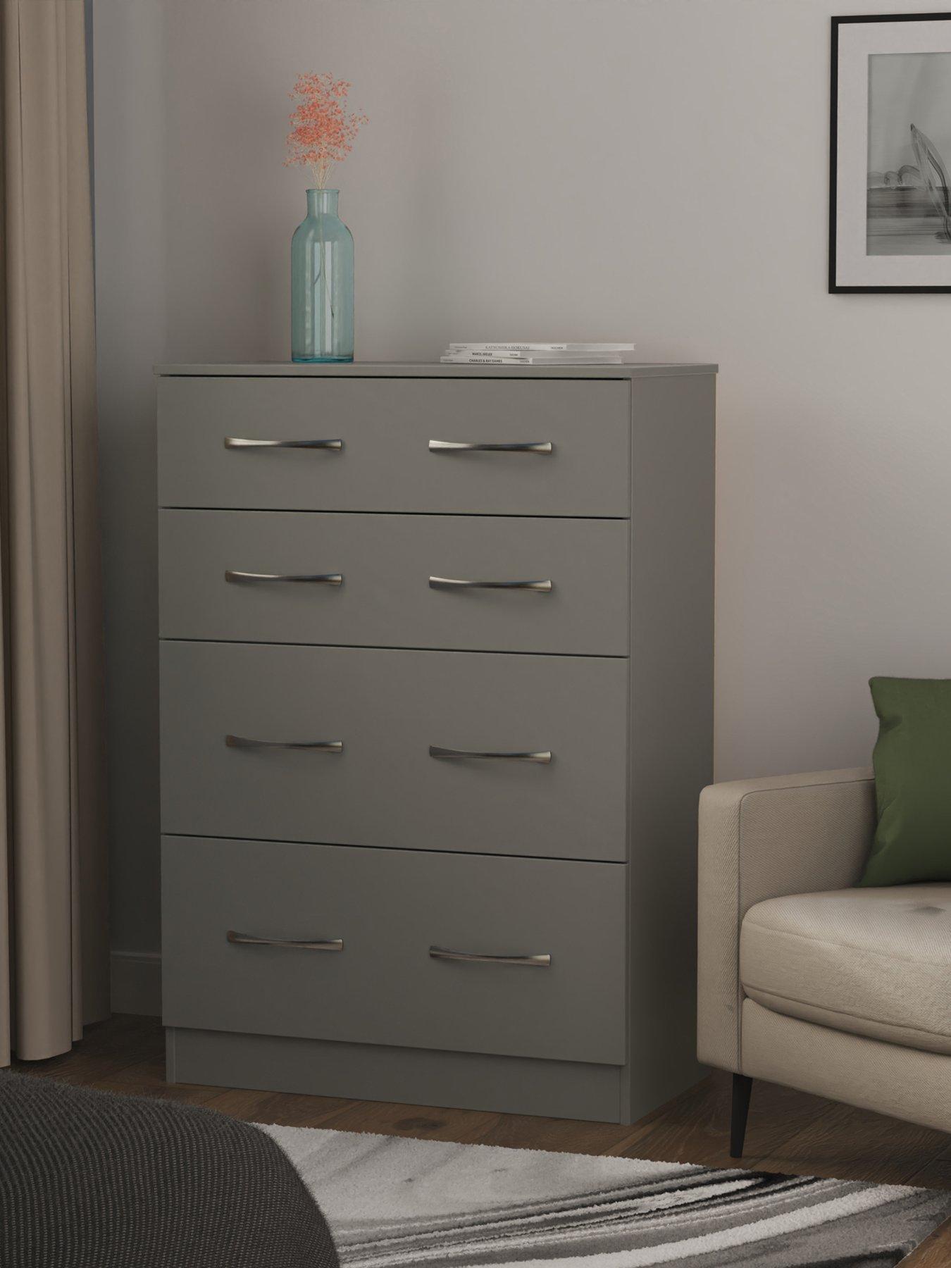 SWIFT Elton Ready Assembled 4 Drawer Deep Chest - FSC® Certified