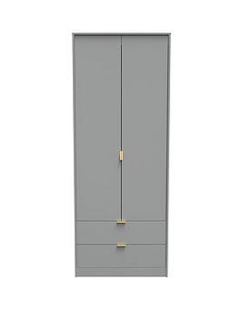 Product photograph of Swift Diego Ready Assembled 2 Door 2 Drawer Wardrobe from very.co.uk