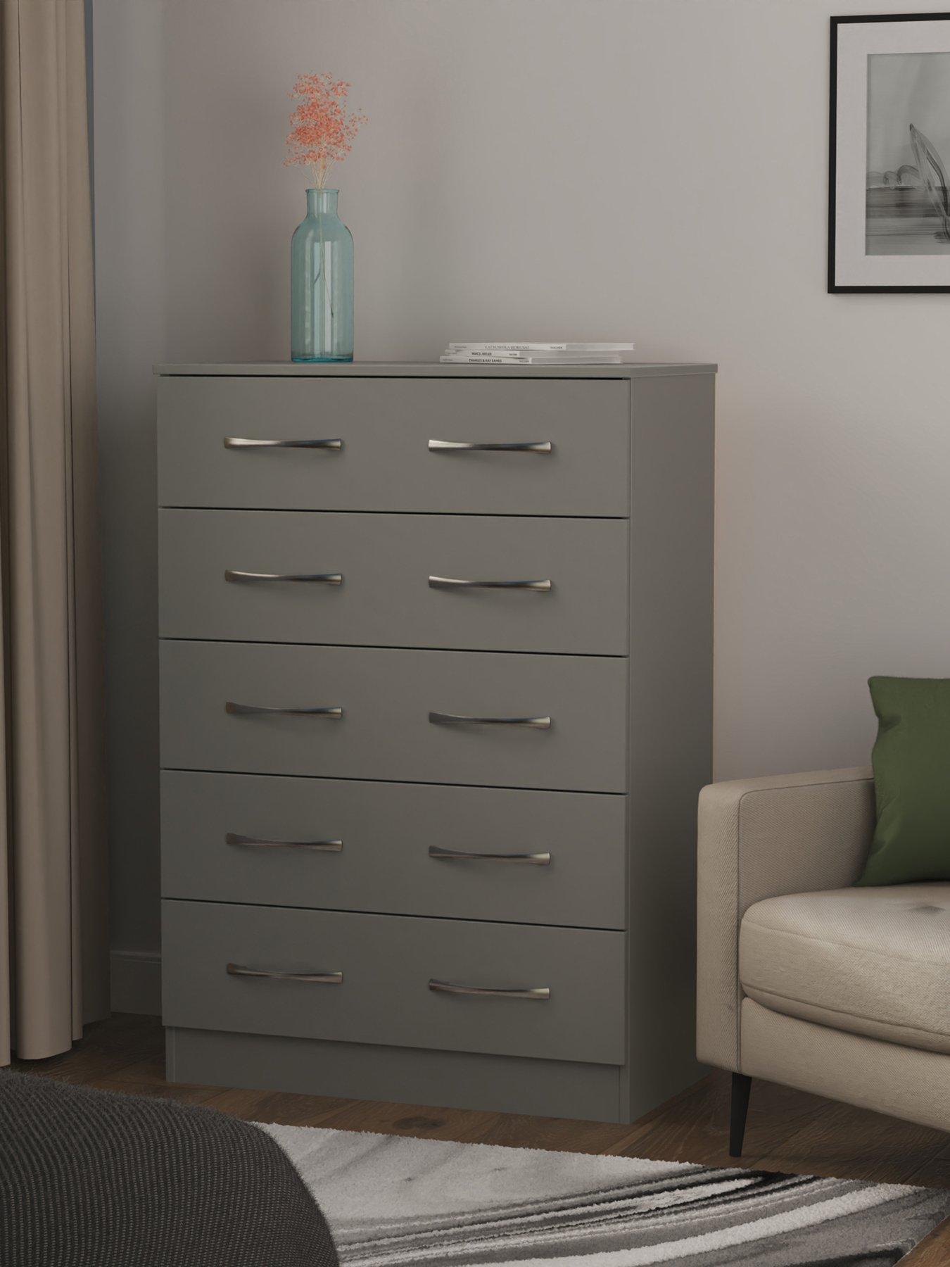 SWIFT Elton Ready Assembled 5 Drawer Chest - FSC® Certified