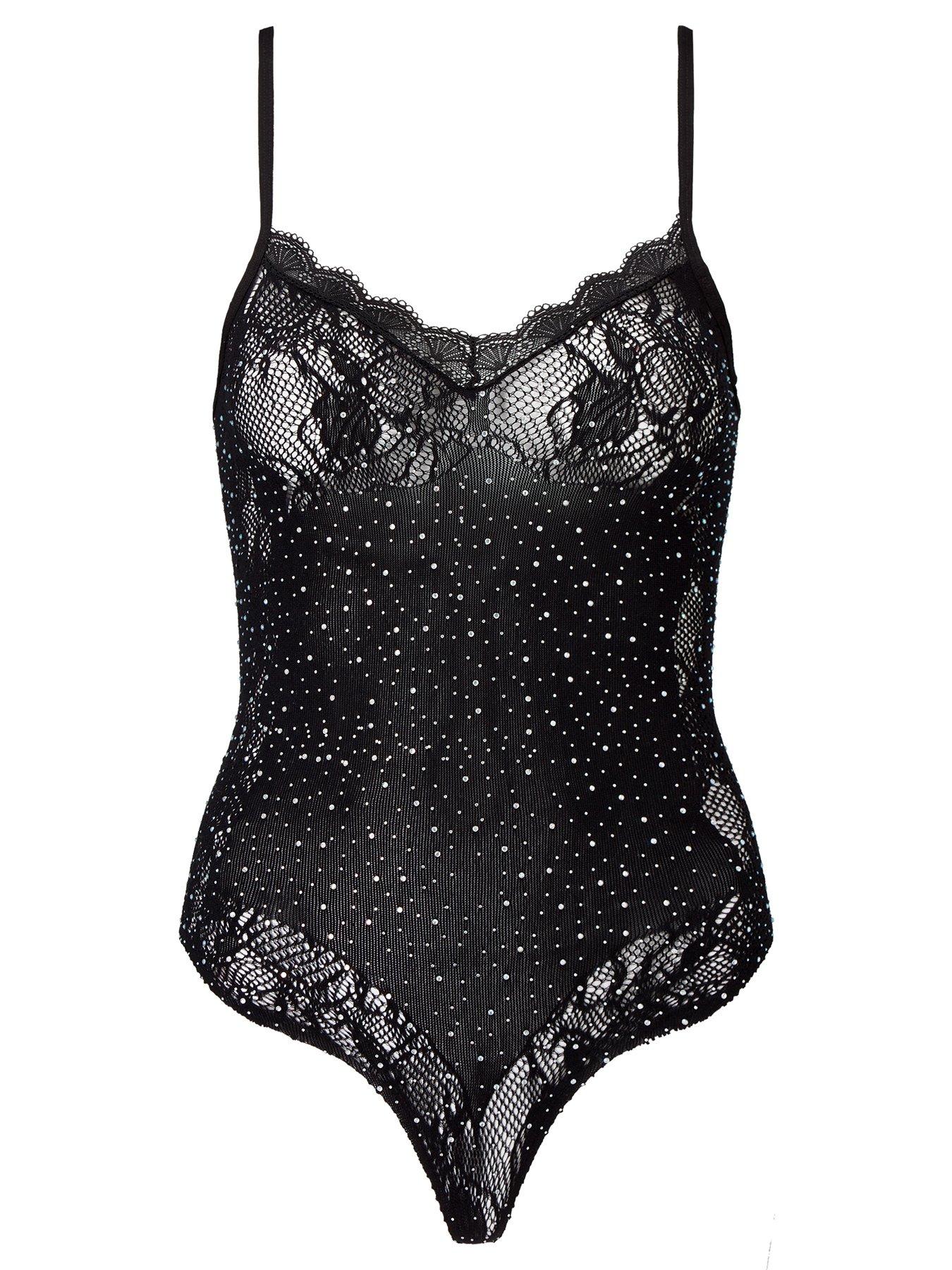 Ann Summers Bodywear Constellation Body - Black | Very.co.uk