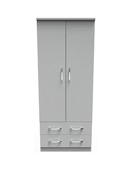 Product photograph of Swift Elton Ready Assembled 2 Door 2 Drawer Wardrobe from very.co.uk