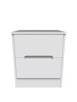 Product photograph of Swift Milton Ready Assembled 2 Drawer Bedside Chest from very.co.uk
