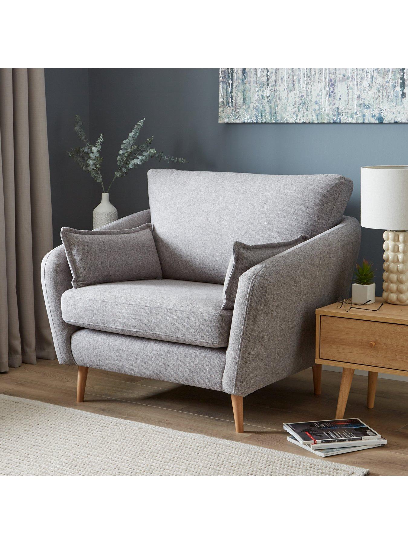 Product photograph of Very Home Greta Fabric Armchair from very.co.uk