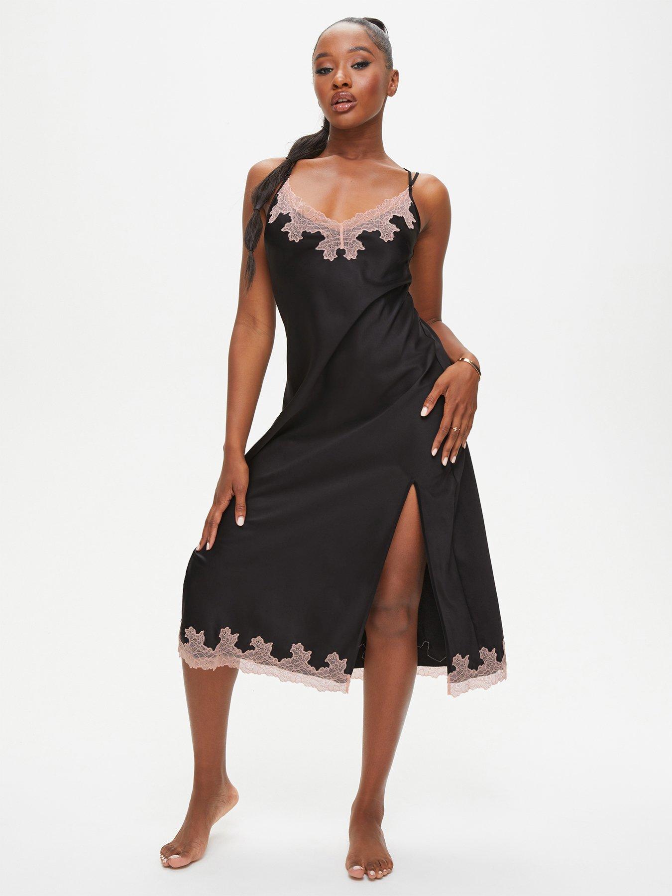 Black best sale lace nightwear