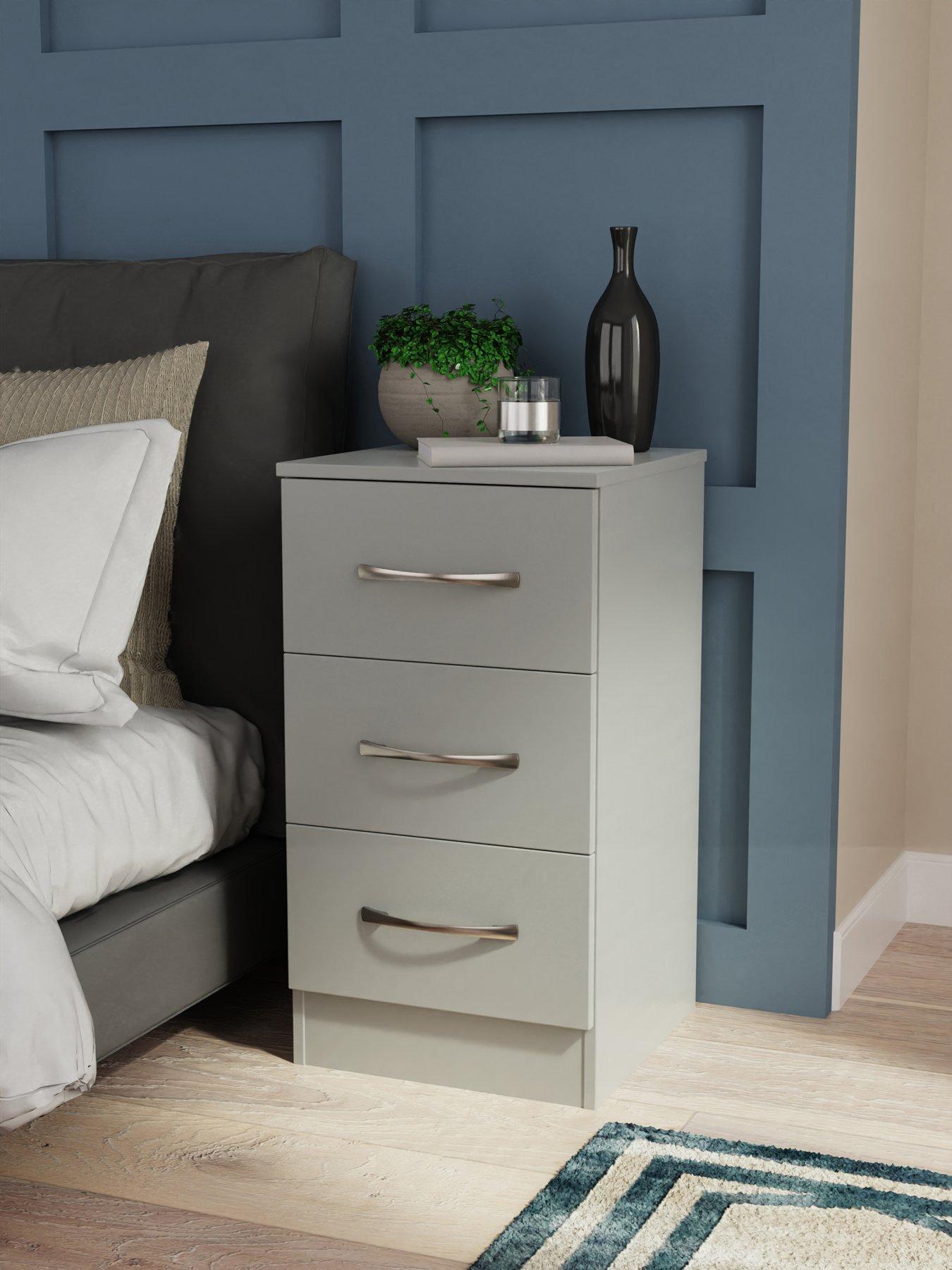 SWIFT Elton Ready Assembled 3 Drawer Bedside Chest - FSC® Certified