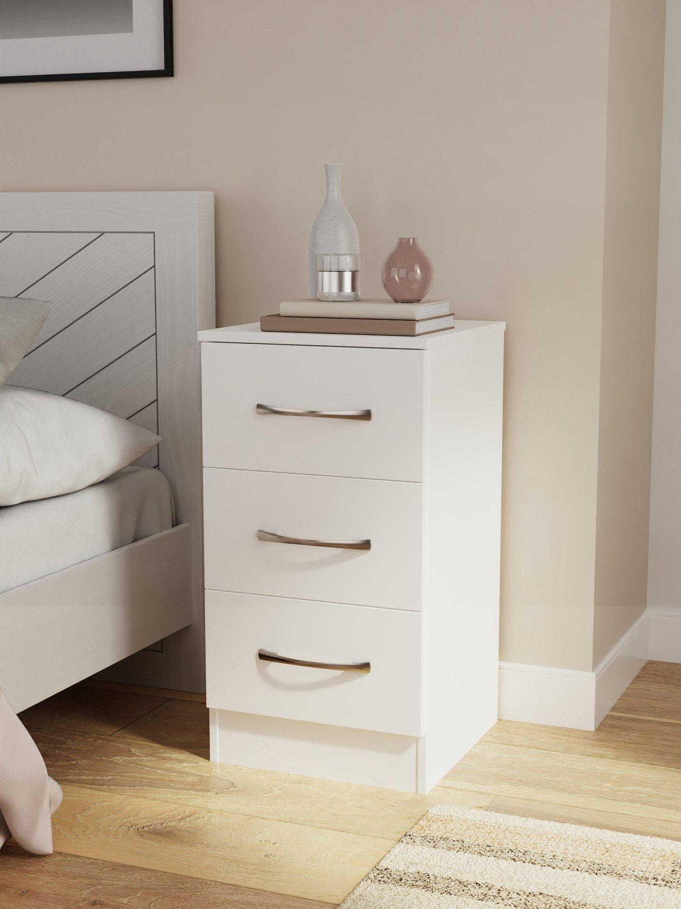 undefined Elton Ready Assembled 3 Drawer Bedside Chest - FSC® Certified