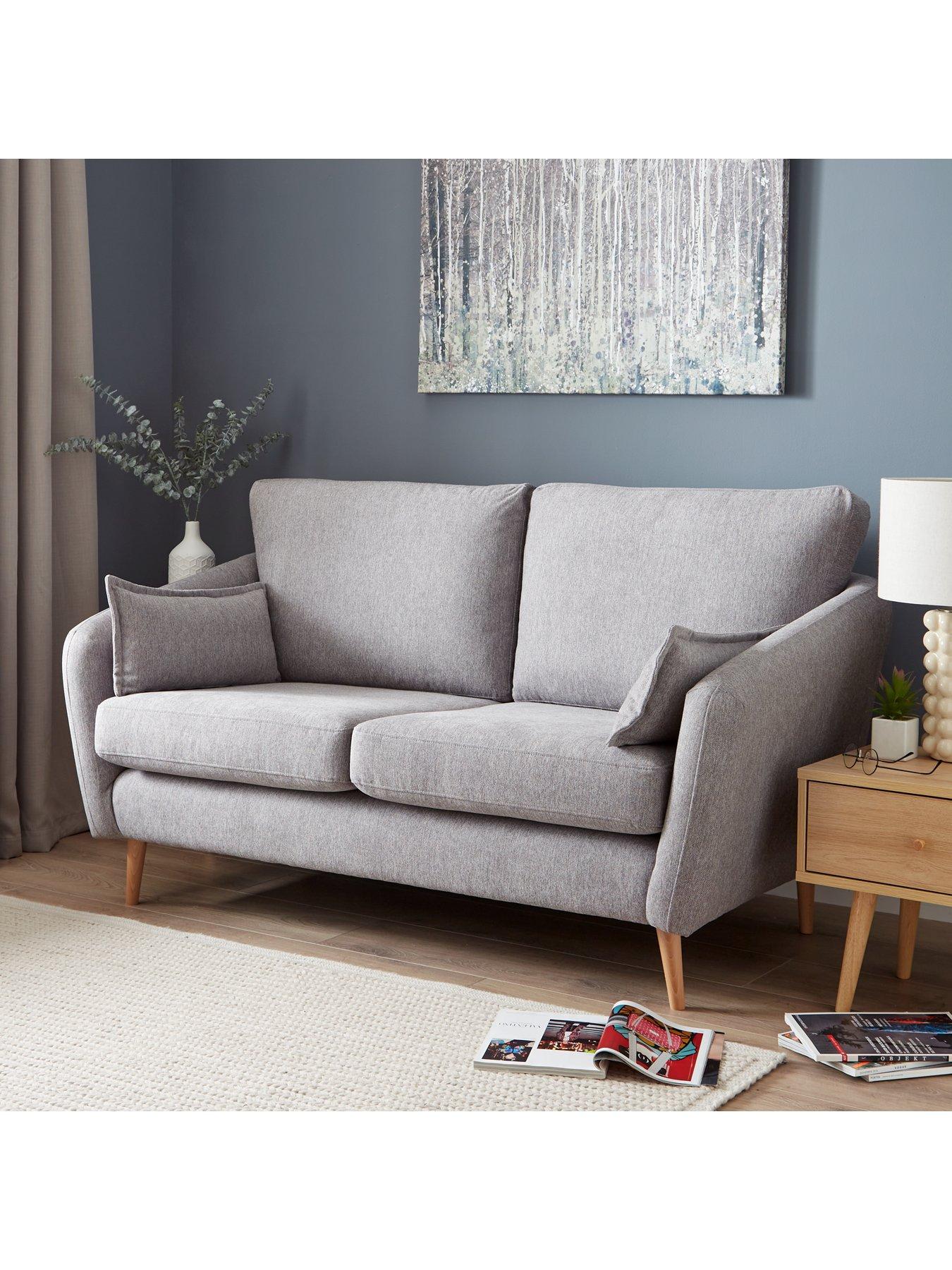 Product photograph of Very Home Greta Fabric 3 Seater Sofa from very.co.uk