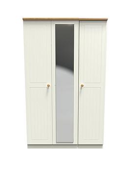 Product photograph of Swift Grove Part Assembled 3 Door Mirror Wardrobe from very.co.uk