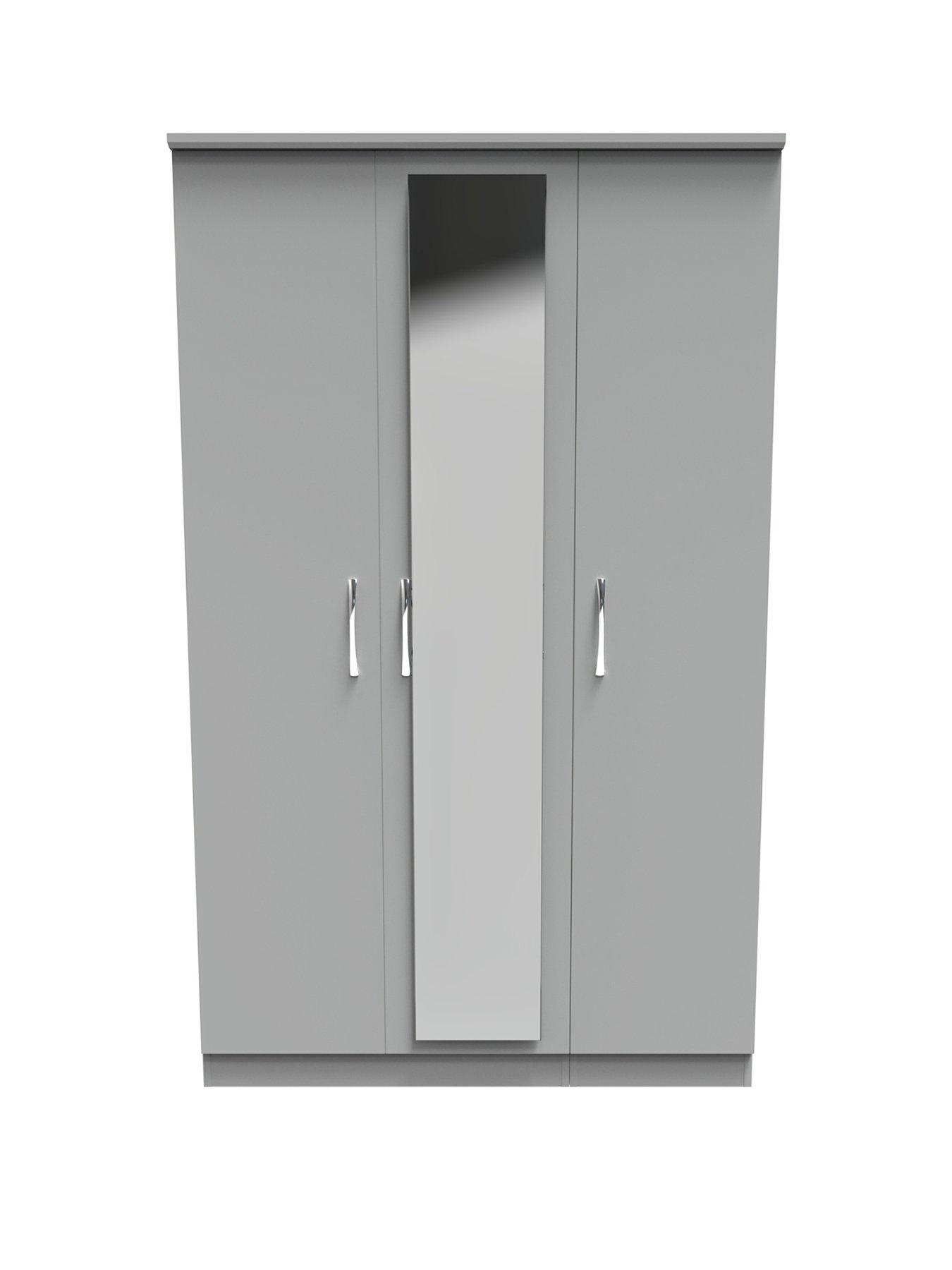 Ready assembled deals grey wardrobes