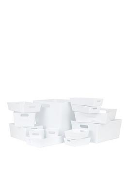 Product photograph of Wham Studio 13-piece Storage Set In White from very.co.uk