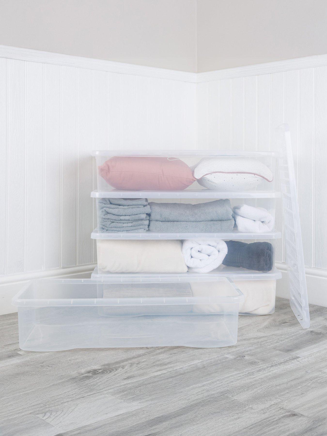 Image 1 of 5 of Wham Set of 5 Crystal Storage Boxes &ndash; 42-litre Capacity