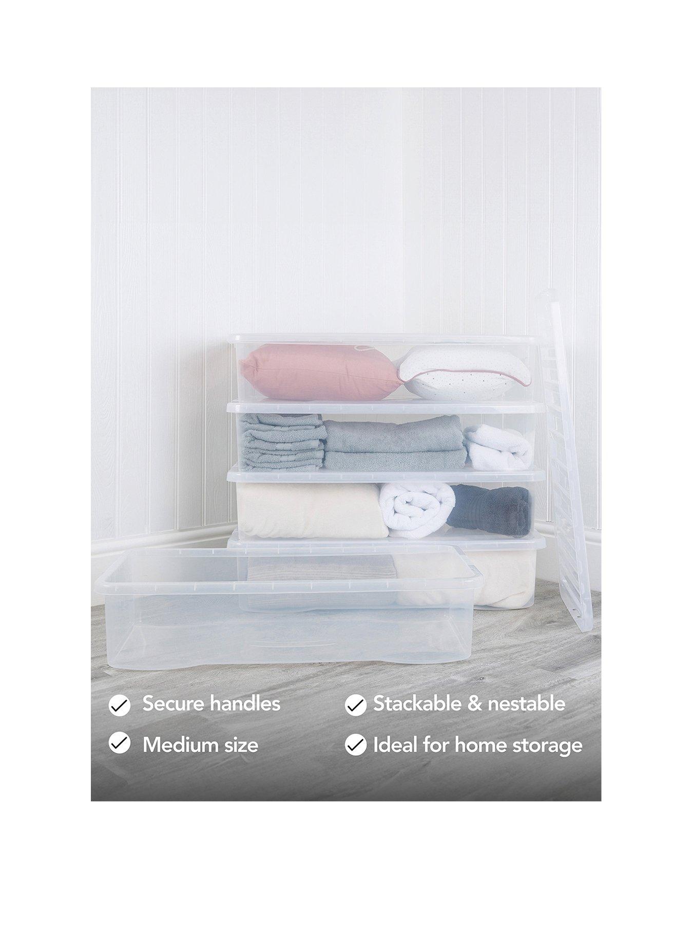 Image 2 of 5 of Wham Set of 5 Crystal Storage Boxes &ndash; 42-litre Capacity