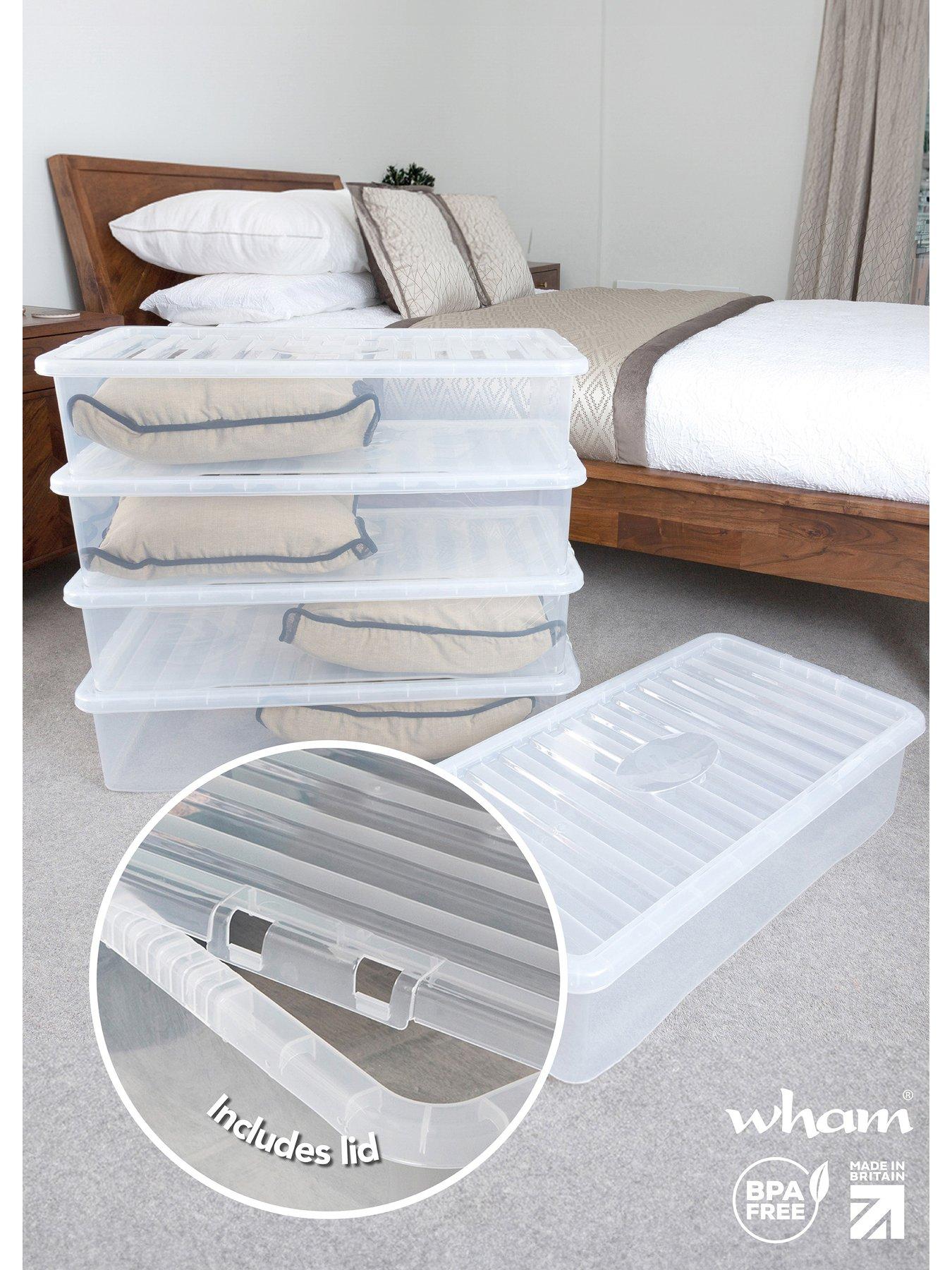 Image 3 of 5 of Wham Set of 5 Crystal Storage Boxes &ndash; 42-litre Capacity