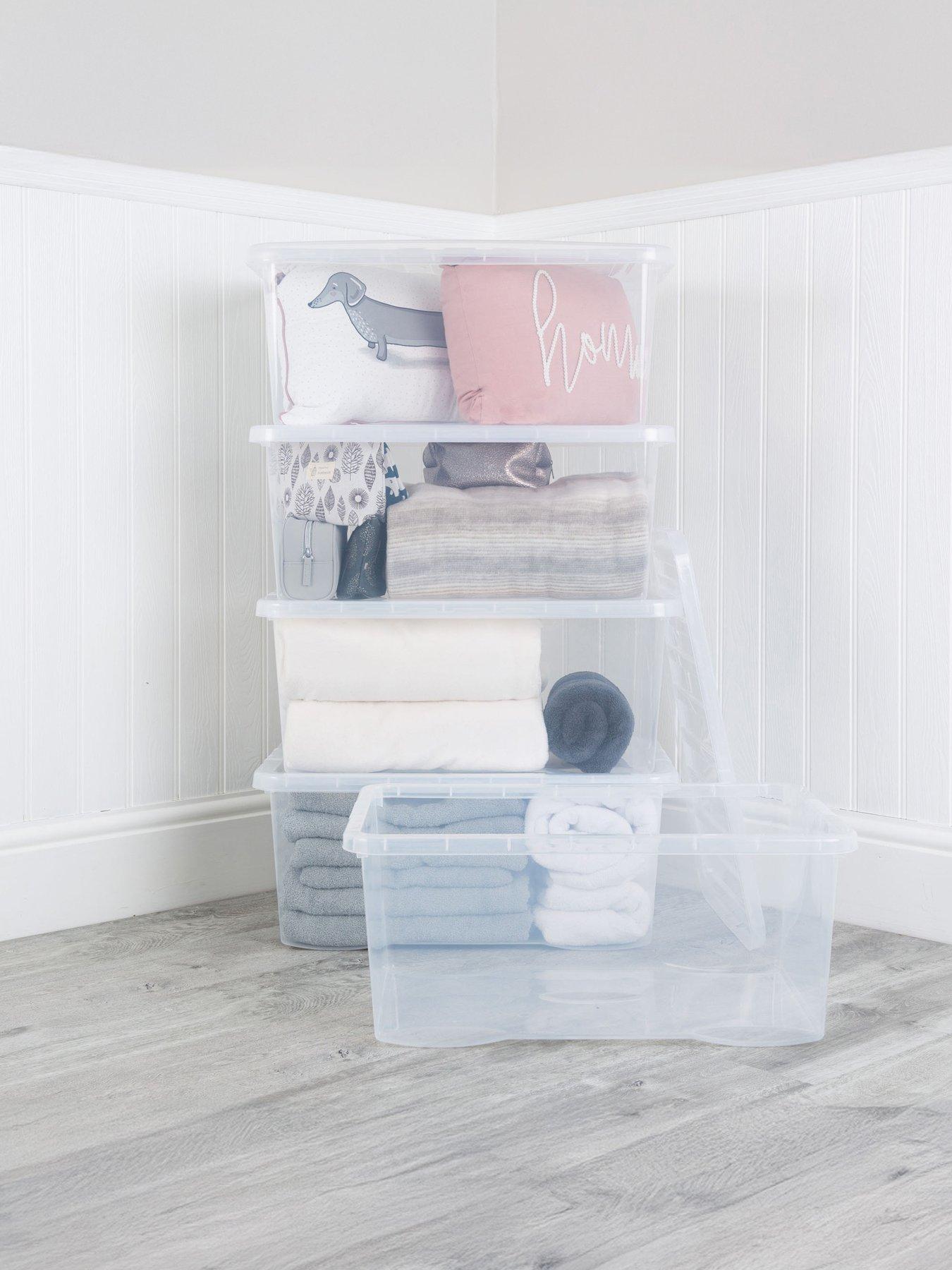 Wham Set of 5 Crystal Storage Boxes – 45-litre Capacity