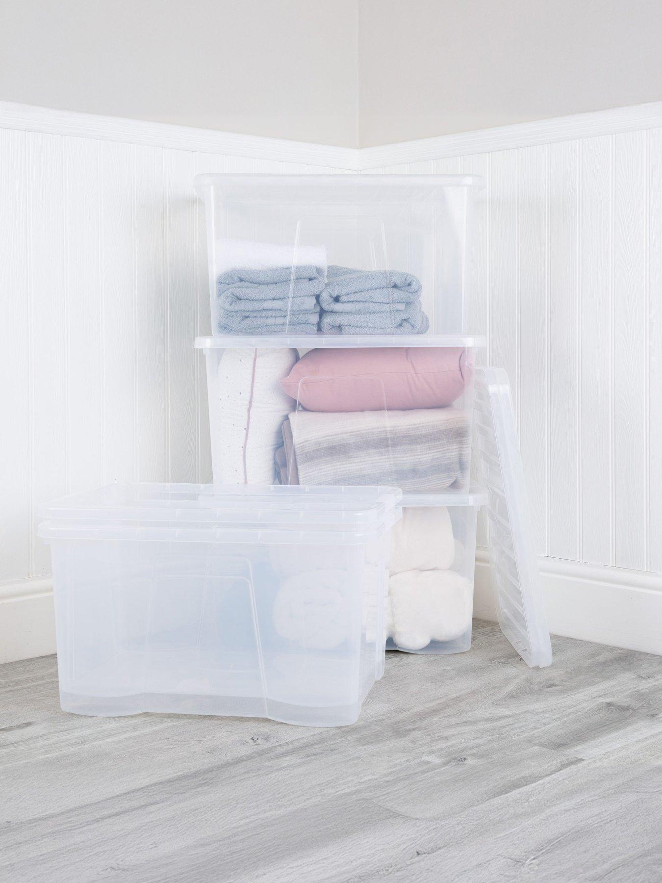 Image 1 of 5 of Wham Set of 5 Crystal Storage Boxes &ndash; 60-litre Capacity