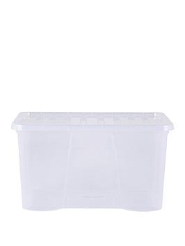 Product photograph of Wham Set Of 5 Crystal Storage Boxes Ndash 60-litre Capacity from very.co.uk