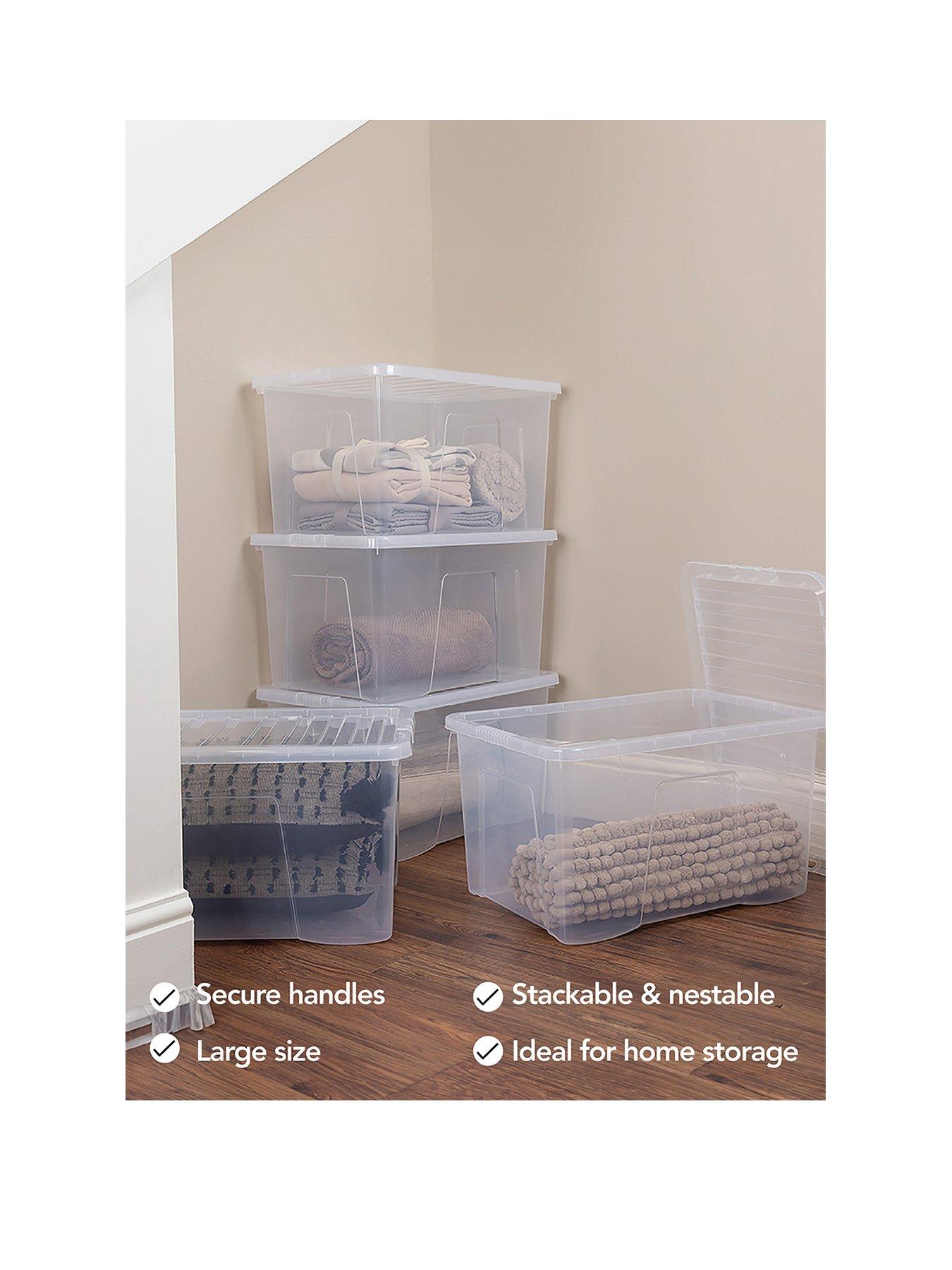 Image 2 of 5 of Wham Set of 5 Crystal Storage Boxes &ndash; 60-litre Capacity