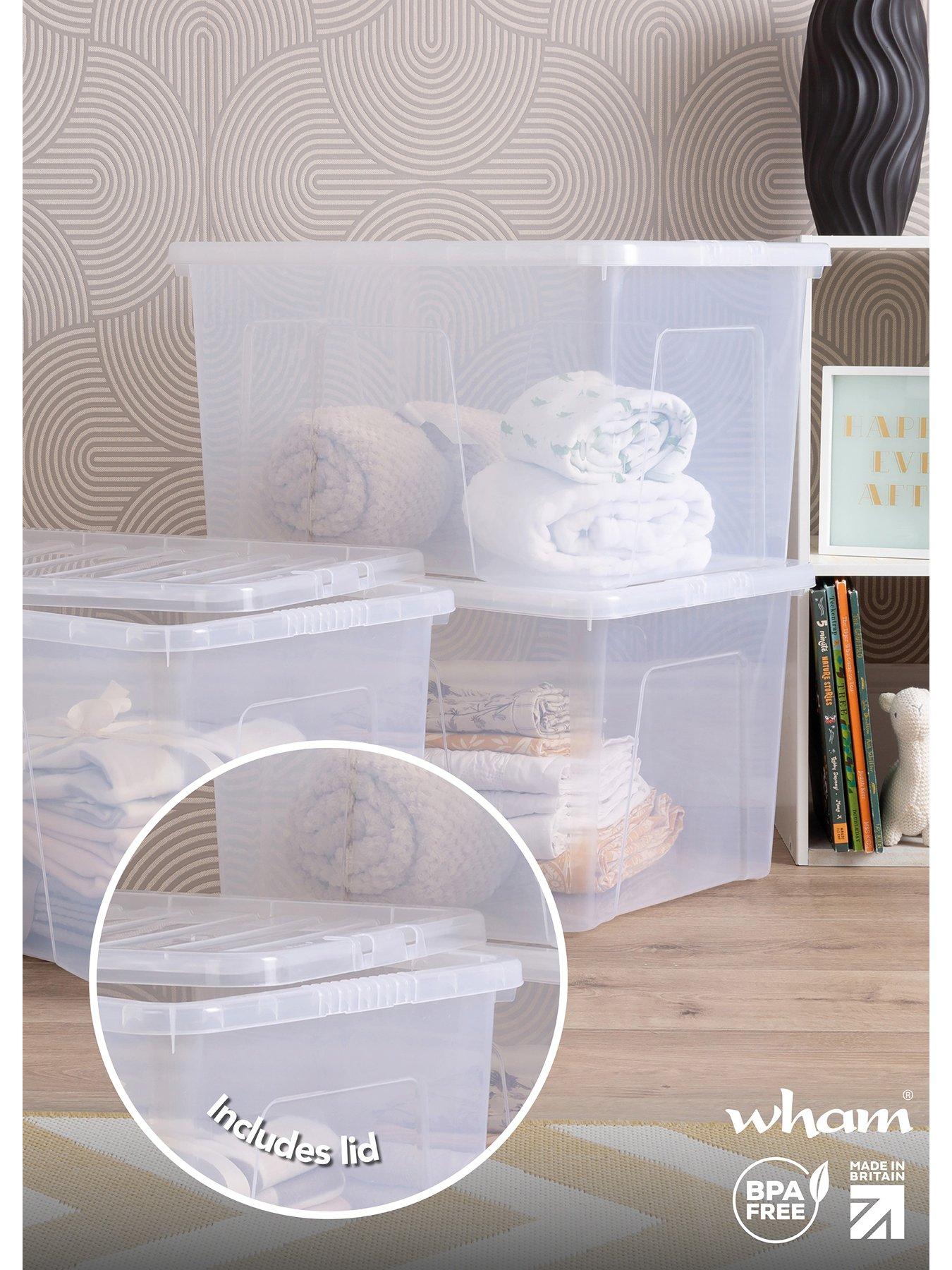 Image 3 of 5 of Wham Set of 5 Crystal Storage Boxes &ndash; 60-litre Capacity