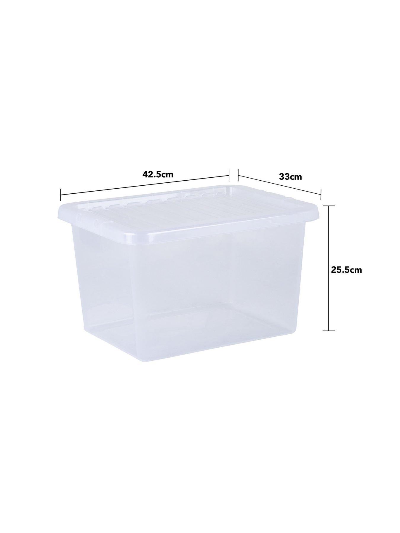 Image 5 of 5 of Wham Set of 5 Clear Crystal Plastic Storage Boxes &ndash; 25 litres each