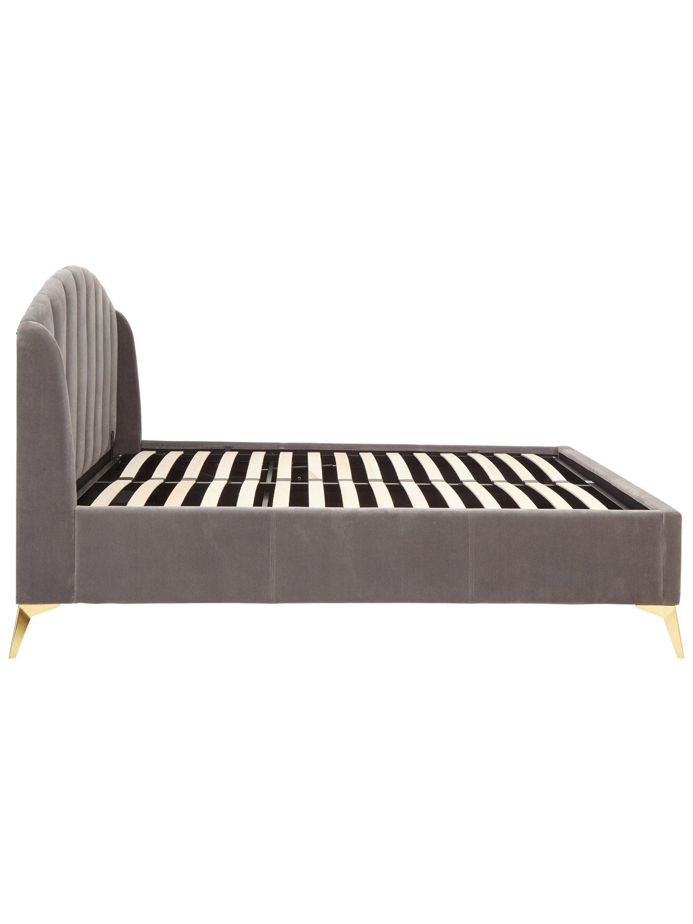 Image 5 of 7 of GFW Pettine End Lift Up Ottoman Storage Bed with Sleepycastle Mattress Options (Buy &amp; SAVE!) - Grey