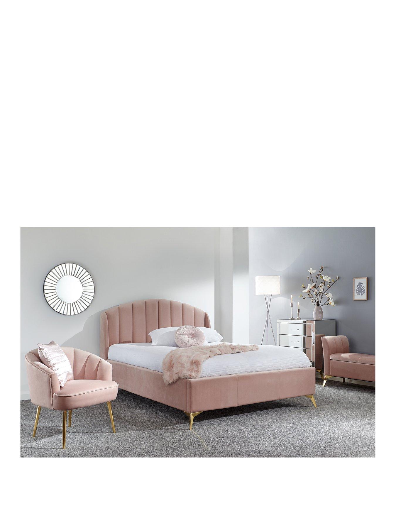 Pink deals ottoman bed