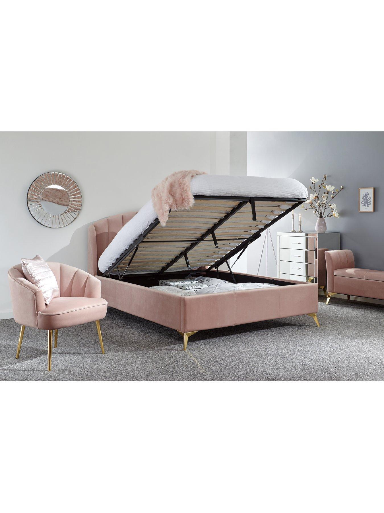 GFW Pettine End Lift Ottoman Bed - Blush Pink | very.co.uk