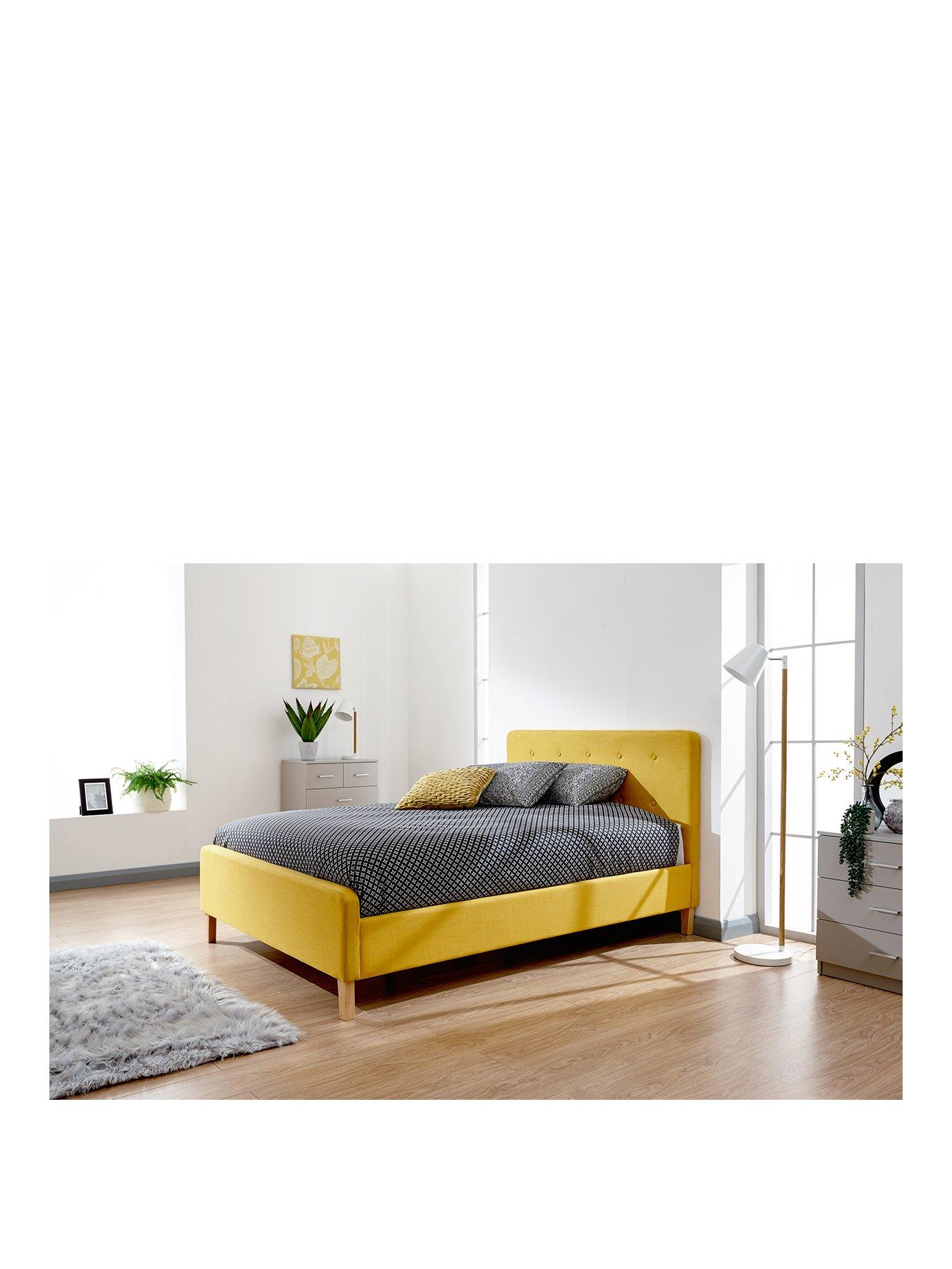 Product photograph of Gfw Ashbourne Double Bed - Mustard from very.co.uk