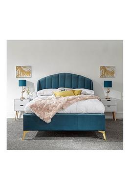 Product photograph of Gfw Pettine End Lift Ottoman Bed - Teal from very.co.uk