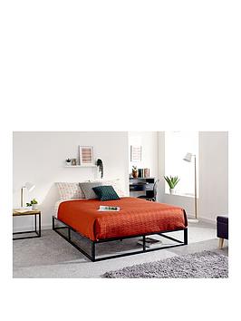 Product photograph of Gfw Platform Double Bed - Black from very.co.uk