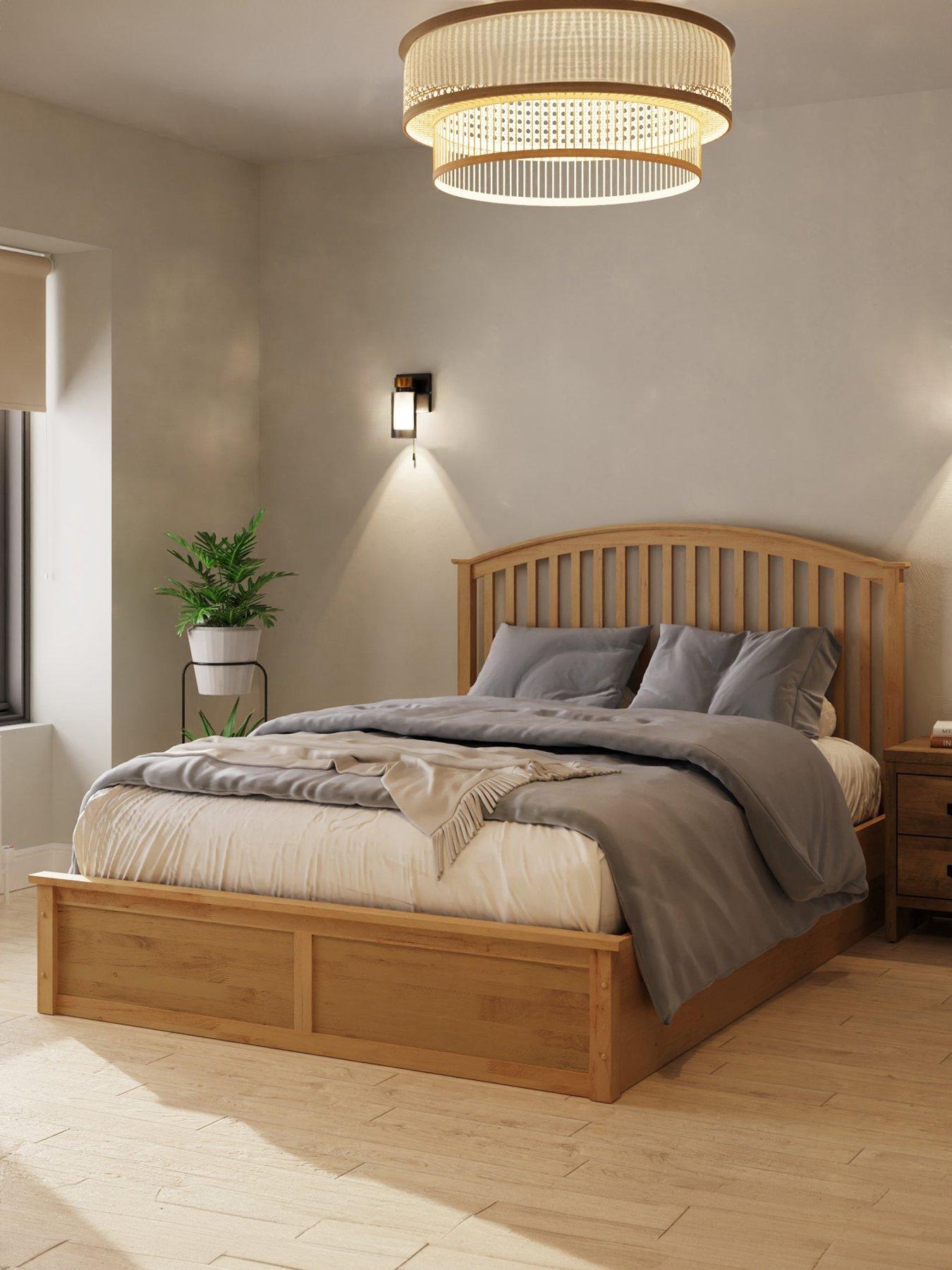 undefined Madrid Wooden End Lift Up Ottoman Storage Bed with Sleepycastle Mattress Offer (Buy  &  SAVE!)