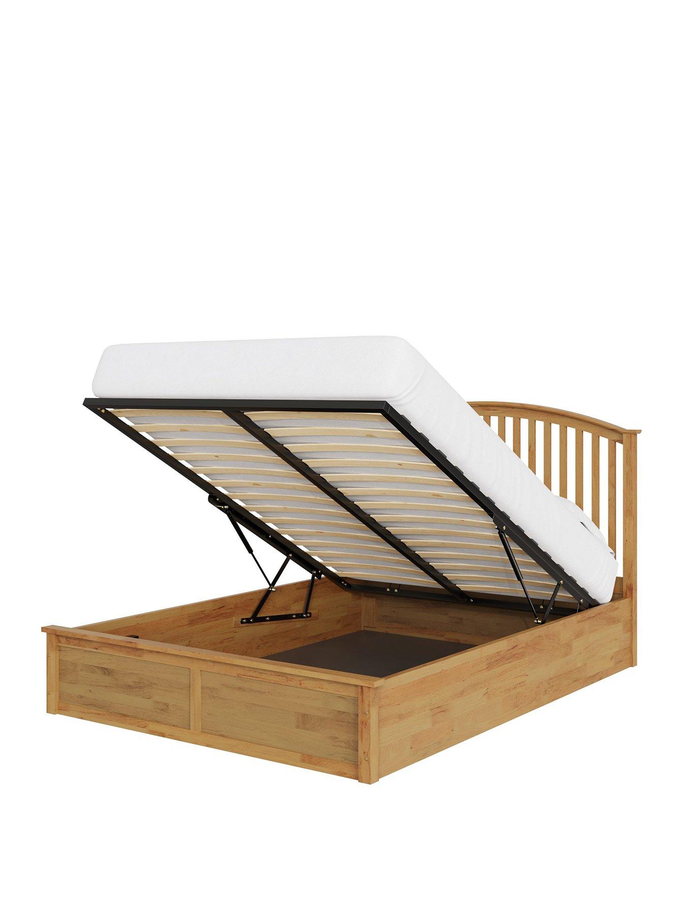 Image 2 of 6 of GFW Madrid Wooden End Lift Up Ottoman Storage Bed with Sleepycastle Mattress Offer (Buy &amp; SAVE!)