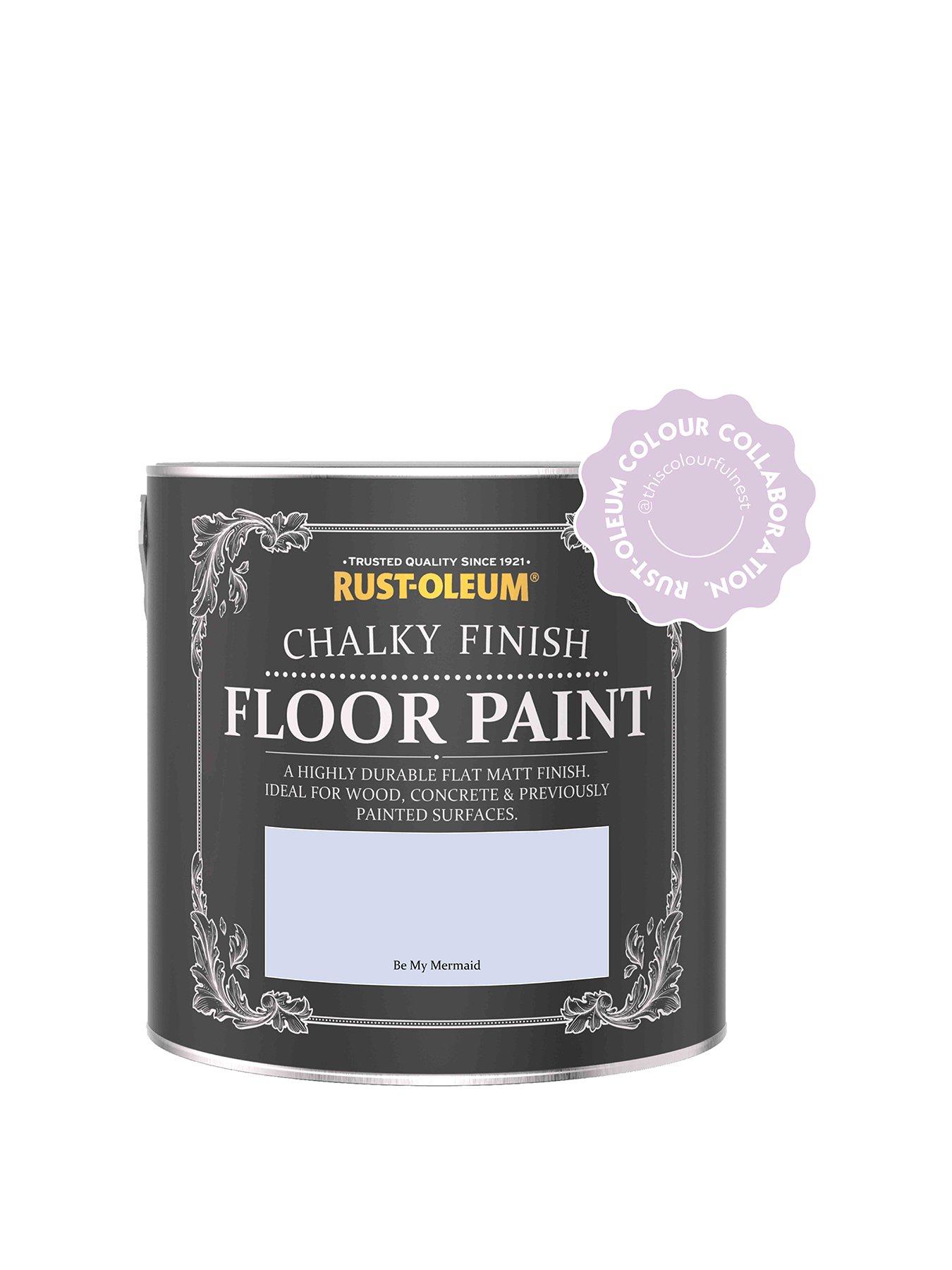 Product photograph of Rust-oleum Chalky Finish Floor Paint In Be My Mermaid Ndash 2 5-litre Tin from very.co.uk