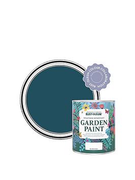 Product photograph of Rust-oleum Chalky Finish Garden Paint In Commodore Blue Ndash 750 Ml Tin from very.co.uk
