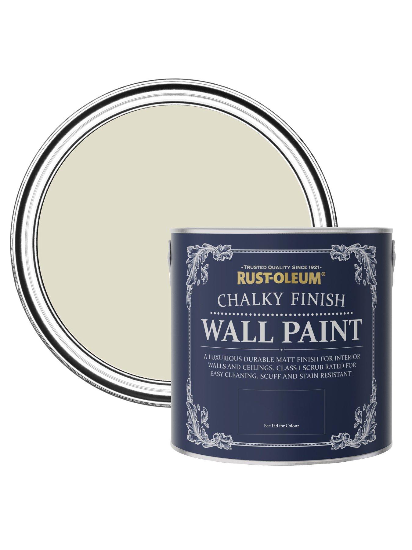 Rust-Oleum Chalky Finish Wall Pitch grey Flat matt Emulsion paint, 2.5L