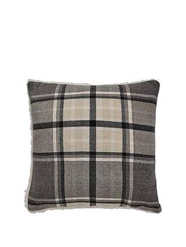 Product photograph of Cascade Home Chenille Check With Sherpa Cushion from very.co.uk