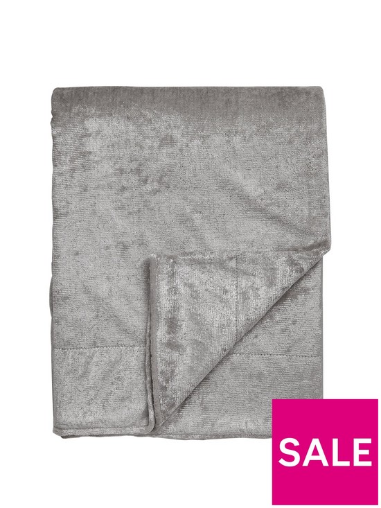 front image of cascade-home-laura-crushed-velvet-throw