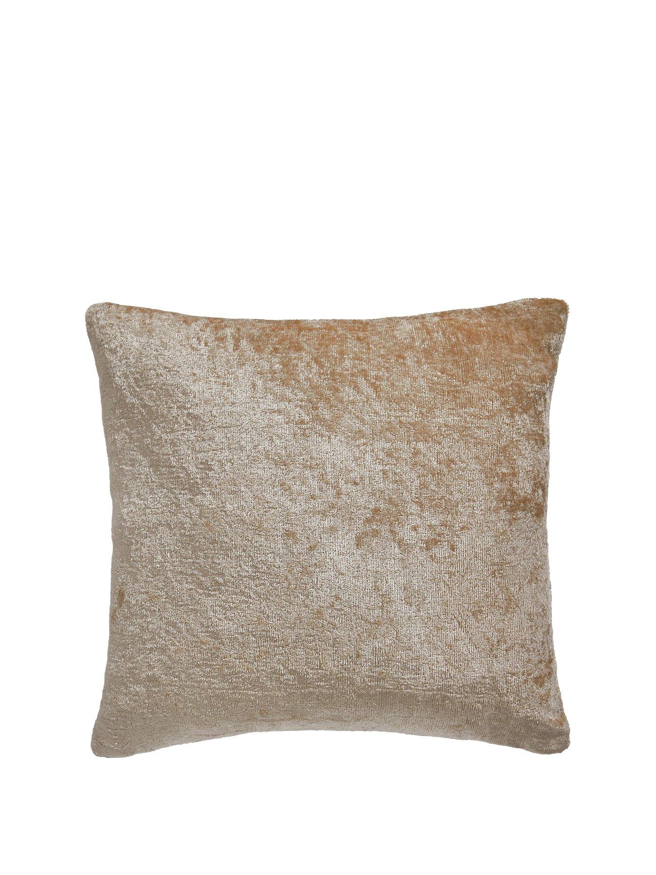 Catherine Lansfield Crushed Velvet Pillowsham Pair, Polyester, Natural :  : Home & Kitchen