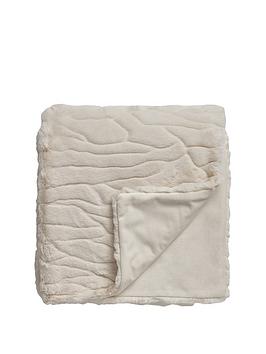 Product photograph of Cascade Home Bergen Faux Fur Throw from very.co.uk