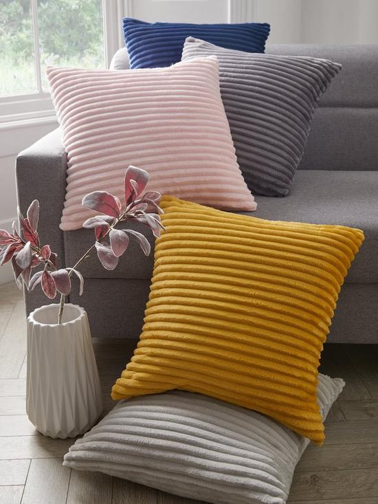 stillFront image of everyday-ribbon-velour-cushion