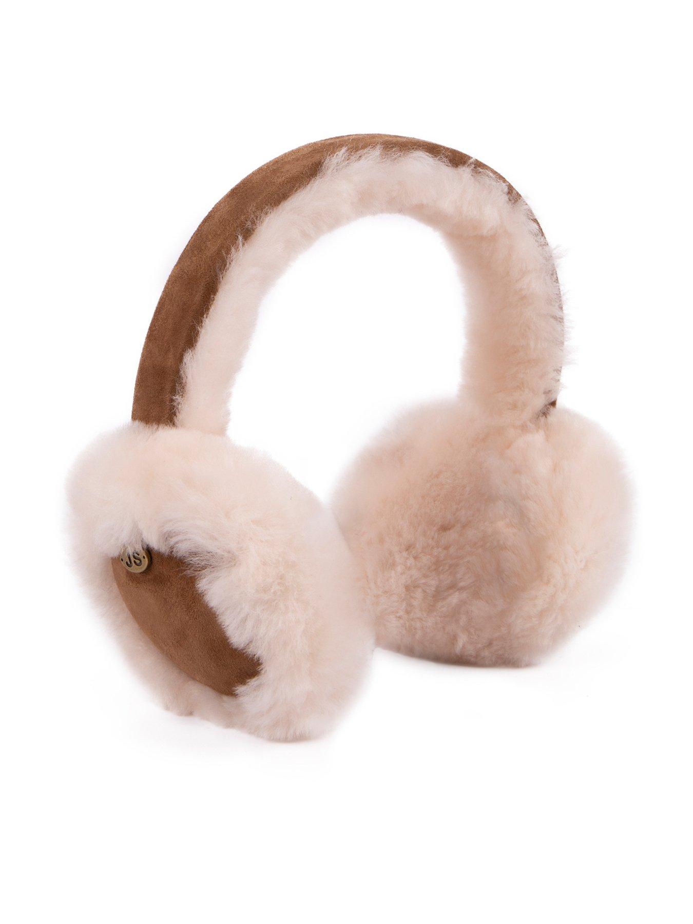 Just Sheepskin Harper Real Suede And Sheepskin Lined Earmuffs Very.co.uk